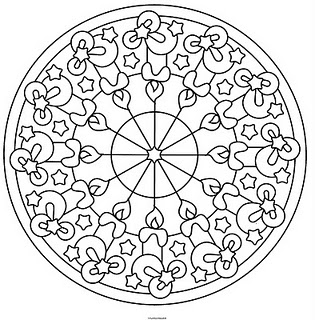 coloriage mandala bougies